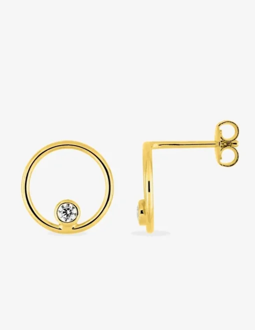 Boucles d'oreilles clous plaqué or et oxyde de zirconium SO OR