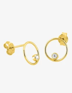 Boucles d'oreilles clous plaqué or et oxyde de zirconium SO OR