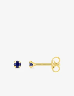 Boucles d'oreilles clous saphir 2,5 mm et or jaune 750‰ SO OR