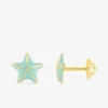 Boucles d'oreilles clous étoile de mer or jaune 375 ‰ SO OR