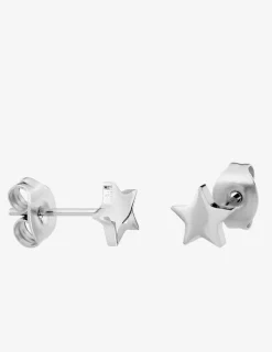 Boucles d'oreilles clous étoile en acier gris SO OR