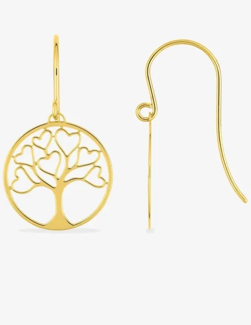Boucles d'oreilles crochets or jaune 750 ‰ SO OR