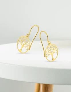 Boucles d'oreilles crochets or jaune 750 ‰ SO OR