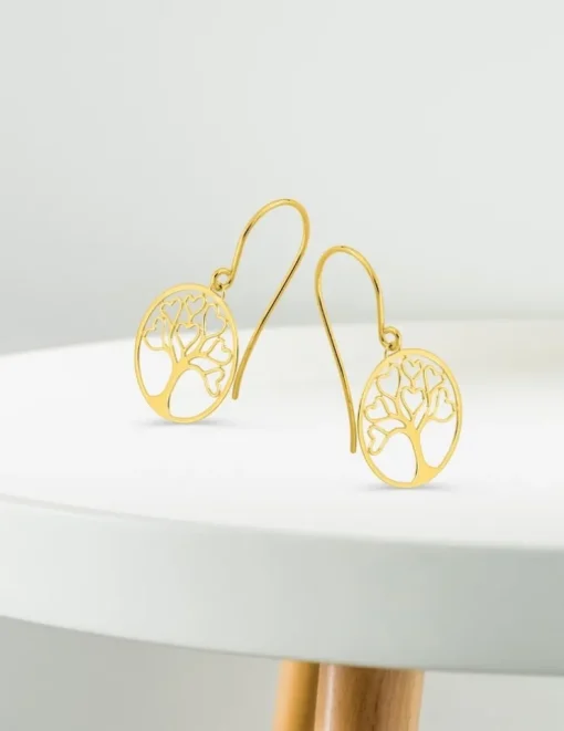 Boucles d'oreilles crochets or jaune 750 ‰ SO OR