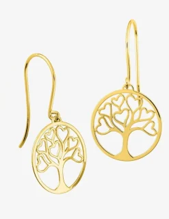 Boucles d'oreilles crochets or jaune 750 ‰ SO OR
