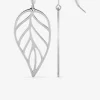 Boucles d'oreilles crochet feuille acier SO OR