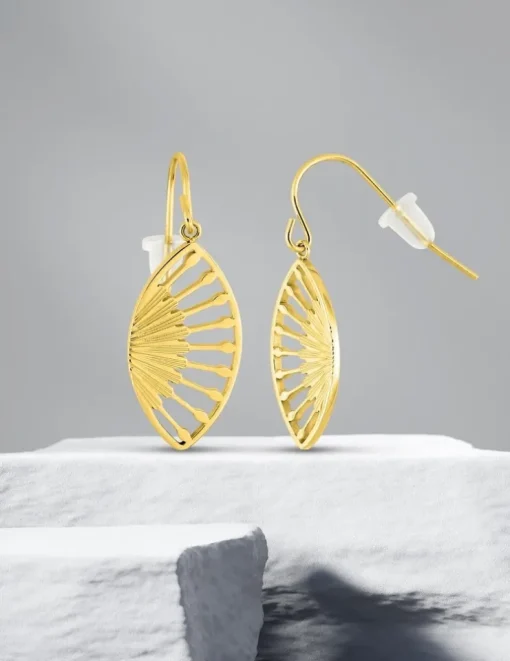 Boucles d'oreilles crochets en acier doré SO OR