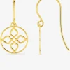 Boucles d'oreilles crochet fleur or jaune 375‰ SO OR