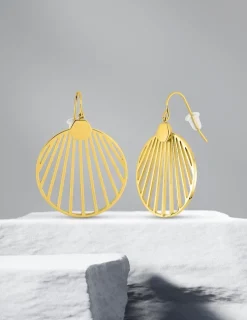 Boucles d’oreilles crochets en acier doré SO OR