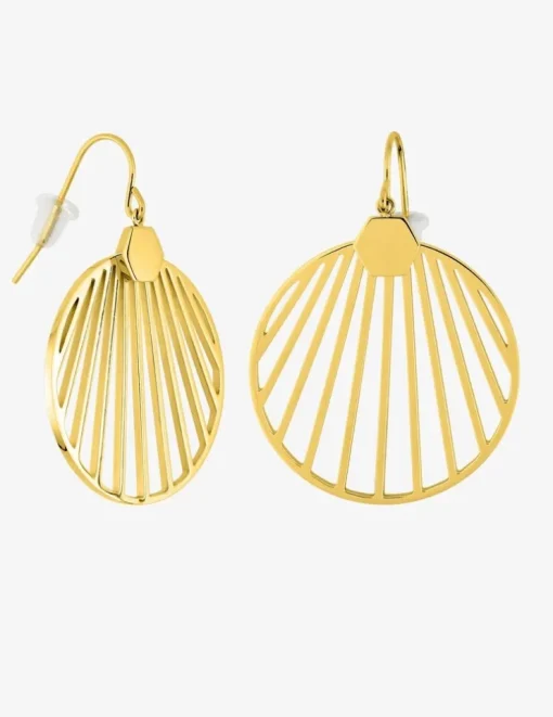 Boucles d’oreilles crochets en acier doré SO OR