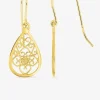 Boucles d'oreilles crochet goutte filigrane plaqué or SO OR