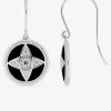 Boucles d'oreilles crochet laquées noir SO OR