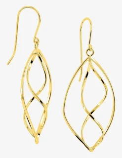 Boucles d'oreilles crochet spirale plaqué or SO OR