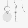 Boucles d'oreilles crochet cercle et jeton argent 925‰ rhodié SO OR