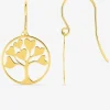 Boucles d'oreilles crochet arbre de vie cœurs plaqué or SO OR