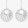 Boucles d'oreilles crochet pendantes en argent 925‰ rhodié SO OR