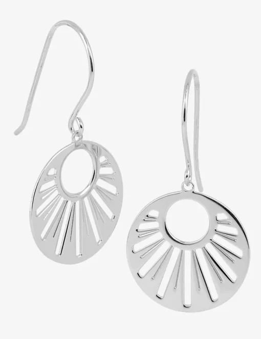 Boucles d'oreilles crochet pendantes en argent 925‰ rhodié SO OR