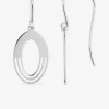 Boucles d'oreilles crochet ovale fantaisie argent 925‰ rhodié SO OR