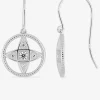 Boucles d'oreilles crochet étoile argent 925‰ rhodié SO OR