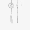 Boucles d'oreilles crochet attrape-rêve argent 925‰ rhodié et oxyde de zirconium SO OR