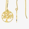Boucles d'oreilles crochet arbre de vie plaqué or SO OR