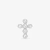 Boucles d'oreilles croix argent rhodié 925‰ avec oxyde de zirconium SO OR