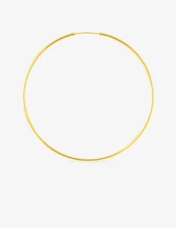 Boucles d'oreilles créoles 60 mm en or jaune 375‰ SO OR