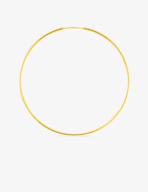 Boucles d'oreilles créoles 60 mm en or jaune 375‰ SO OR