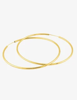 Boucles d'oreilles créoles 60 mm en or jaune 375‰ SO OR