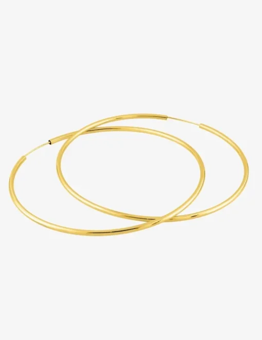 Boucles d'oreilles créoles 60 mm en or jaune 375‰ SO OR