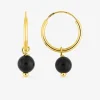 Boucles d'oreilles créoles à motifs perles amovibles or jaune 375‰ SO OR