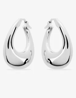 Boucles d'oreilles créoles électroformées 20 mm argent 925‰ rhodié SO OR