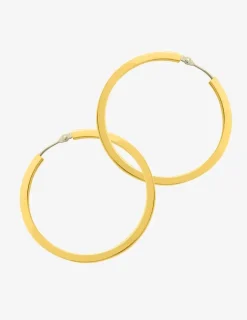 Boucles d'oreilles créoles or jaune 750 ‰ diamètre 30 mm SO OR