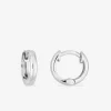 Boucles d'oreilles créoles en argent rhodié 925‰ 9 mm SO OR