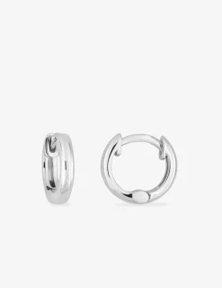 Boucles d'oreilles créoles en argent rhodié 925‰ 9 mm SO OR