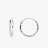 Boucles d'oreilles créoles or blanc 375 ‰ 10 mm SO OR