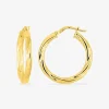 Boucles d'oreilles créoles 20 mm en or jaune 375‰ SO OR