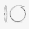 Boucles d'oreilles créoles 20 mm en or blanc 375‰ SO OR
