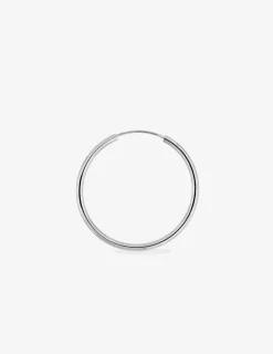 Boucles d'oreilles créoles 25 mm en or blanc 375‰ SO OR