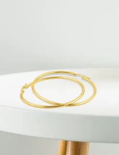 Boucles d'oreilles créoles 50 mm en or jaune 375‰ SO OR