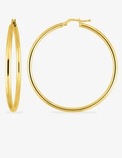 Boucles d'oreilles créoles 45 mm en or jaune 375‰ SO OR
