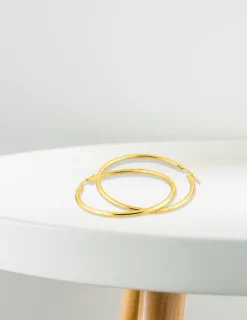 Boucles d'oreilles créoles 45 mm en or jaune 375‰ SO OR