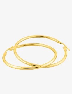 Boucles d'oreilles créoles 45 mm en or jaune 375‰ SO OR