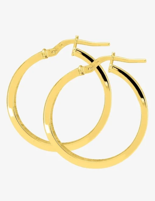 Boucles d'oreilles créoles or jaune 375 ‰ SO OR