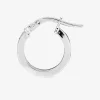 Boucles d'oreilles créoles or blanc diamètre 10 mm 375 ‰ SO OR