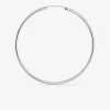 Boucles d'oreilles créoles 40 mm en or blanc 375‰ SO OR