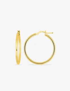 Boucles d'oreilles créoles 25 mm en or jaune 375‰ SO OR