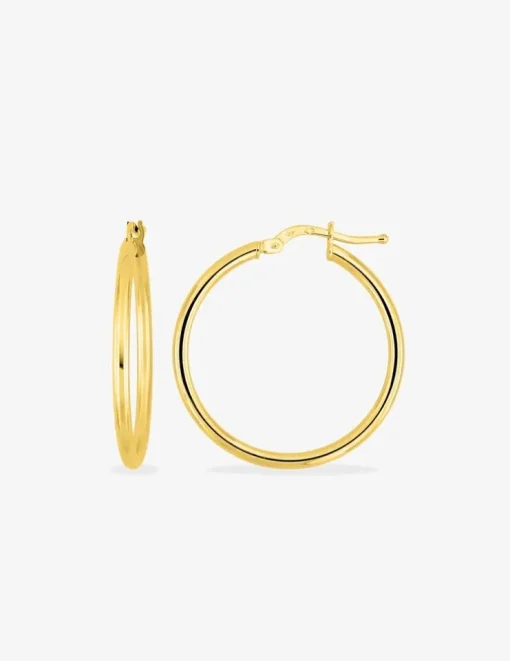 Boucles d'oreilles créoles 25 mm en or jaune 375‰ SO OR