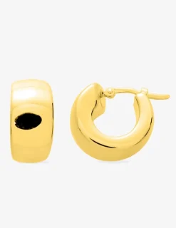 Boucles d'oreilles créoles or jaune 750 ‰ électroformées SO OR