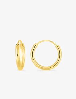Boucles d'oreilles créoles 16 mm plaqué or fil 2 mm SO OR